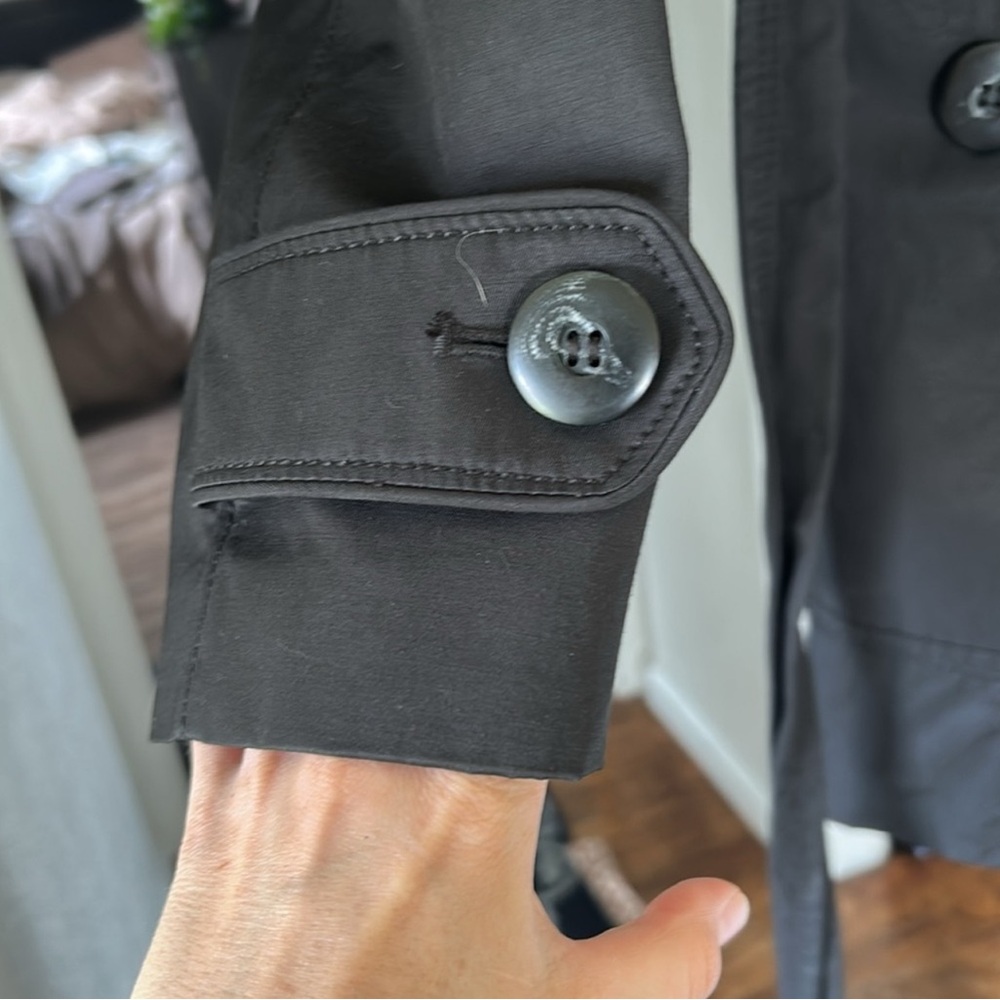 Jones New York Charcoal Trench Coat - Picture 5 of 7